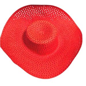 ``RH25811 NNT Red Vintage Straw/Sun Hat